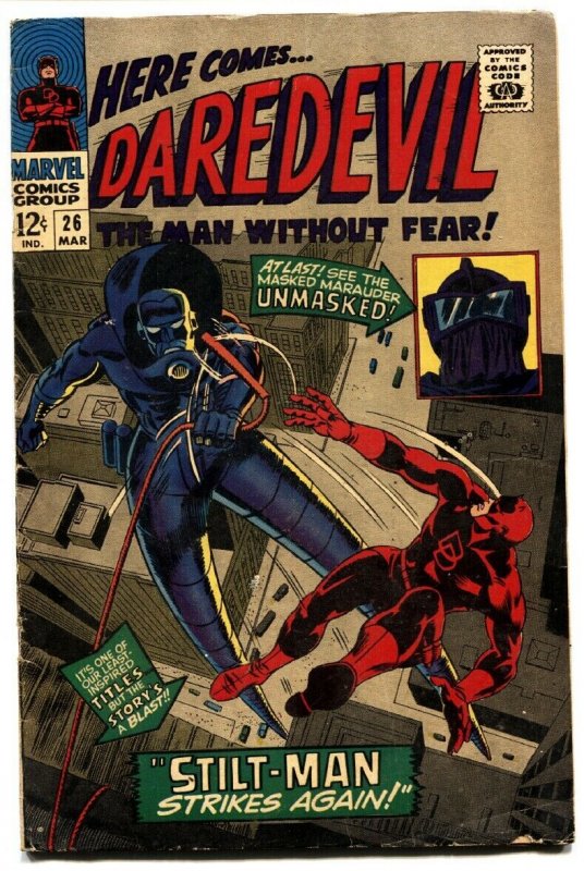 DAREDEVIL #26-comic book MARVEL-GENE COLAN ART-STILT-MAN- vg 