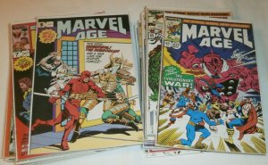 Marvel Age news magazine HUGE comic book lot of 30 Iron Man She-Hulk Byrne