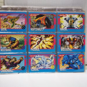 Marvel Xmen Trading Cards 1992 1-100 set plus 2 Holograms