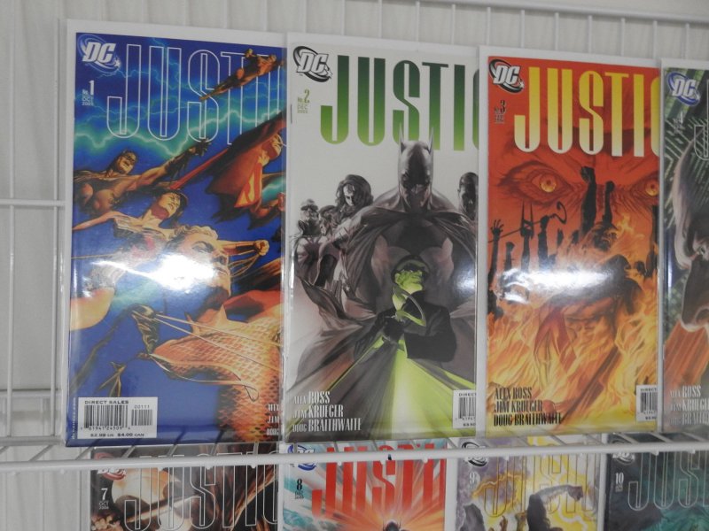 Justice #1-12 (2006) Complete Set! Beautiful NM- Condition! Painted Covers!