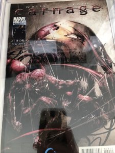 Carnage (2011) # 4 (CGC 9.6 SS) Signed Clayton Crain * Marvel Comics * Zeb Wells