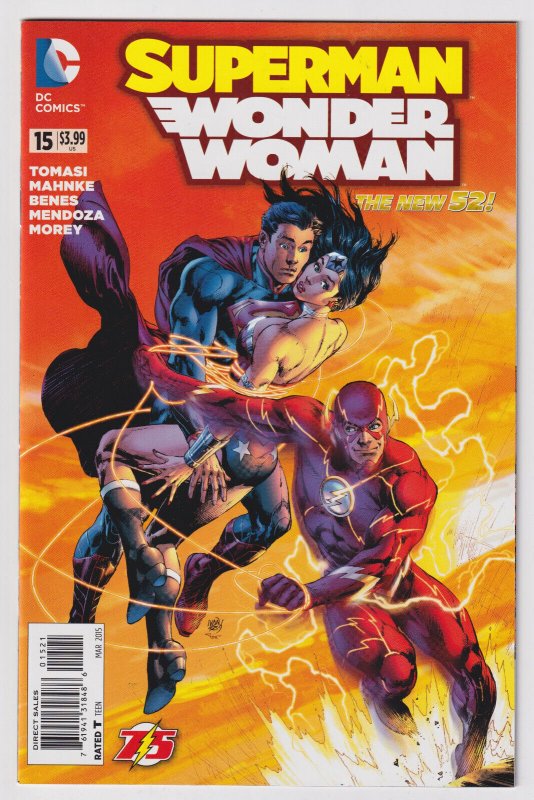 DC Comics! Superman/Wonder Woman! Issue #15! Flash 75th Anniversary Variant! 