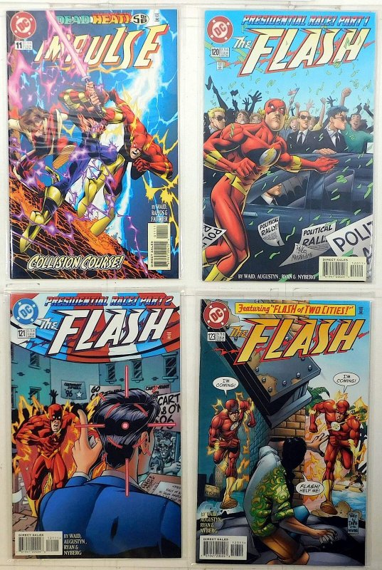 The Flash Lot of 4 #120, 121, 123, Impulse 11 (1996) DC Comics 1st Print