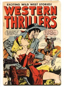 Western Thrillers #52 -- 1954 -- Fox Golden Age -- Headlight cover -- VG