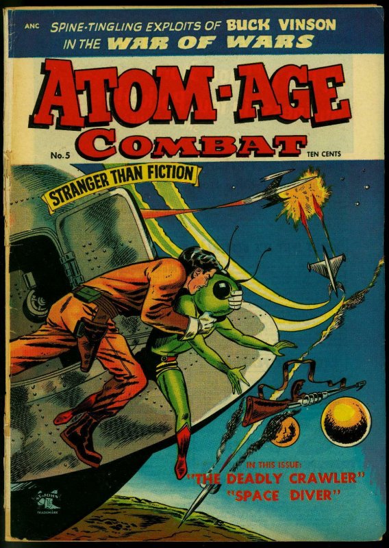 Atom-Age Combat #5 1953- Flying Saucer cover- St John Golden Age G 