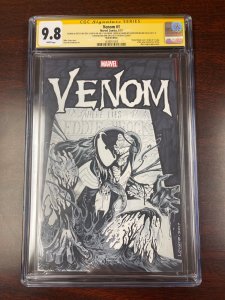 Venom # 1 CGC 9.8 SIGNED McFarlane 3X & SKETCHED Eric Lovato Original Art JH6