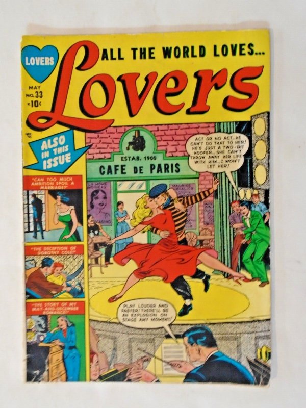 Lovers (1949, Timely/Marvel) #33vg; Scarce