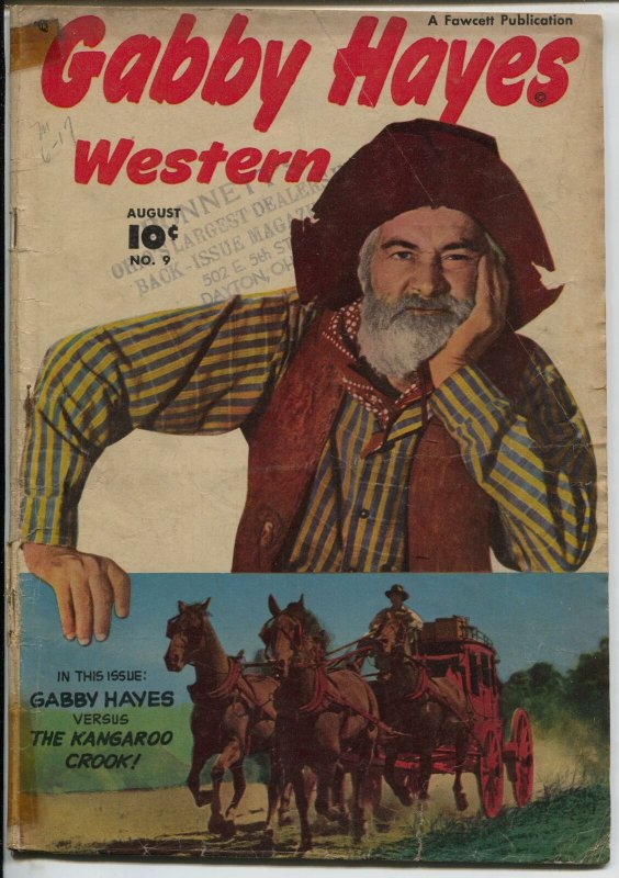 Gabby Hayes Western #9 1949-Fawcett-1st Young Falcon-G/VG