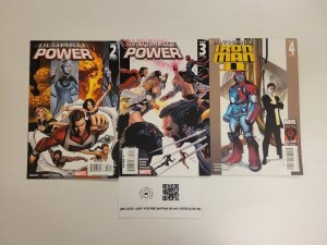 3 Marvel Comics #4 Ultimate Iron Man II + #2 3 Ultimate Power 53 TJ16