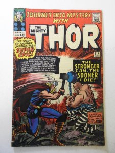 Journey Into Mystery #114 (1965) VG- Condition 1/4 in spine split