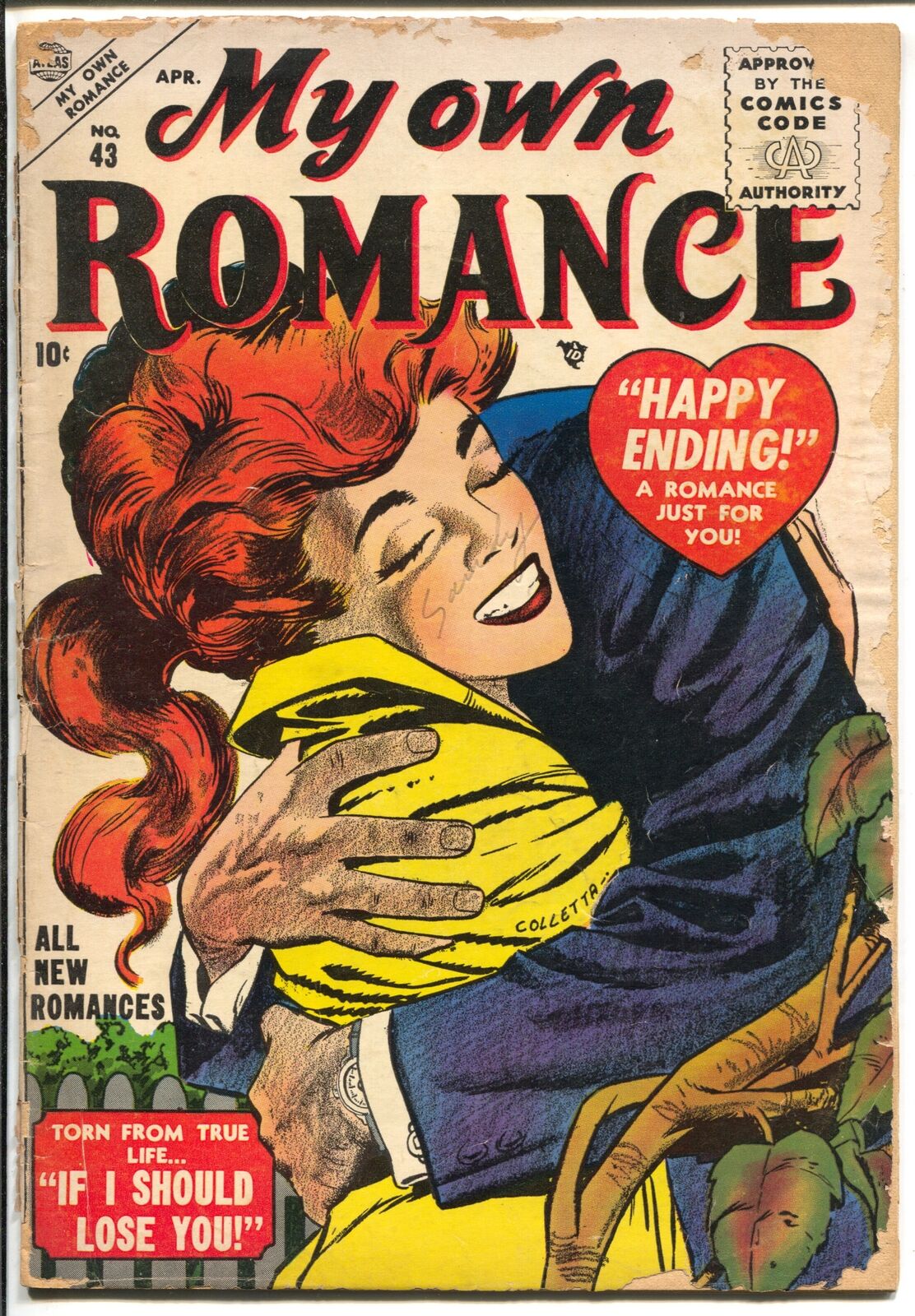 My Own Romance 43 1955 Marvel Vince Colletta Happy Ending Story Fr Comic Books Silver Age Marvel Rom Romance Hipcomic