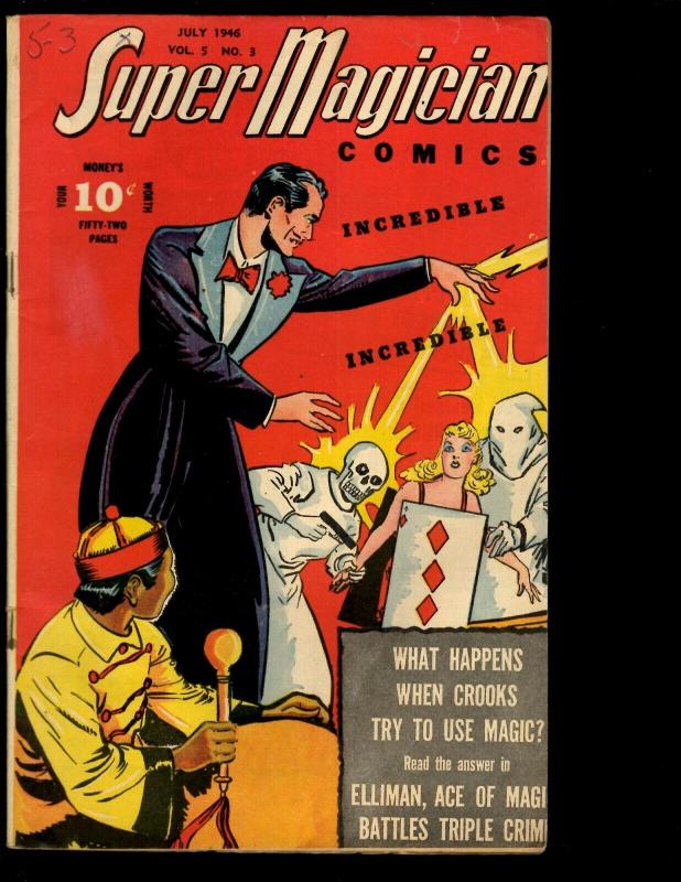 Super Magician Comics Vol. # 5 # 3 VF 1946 Golden Age Comic Book Demons NE3