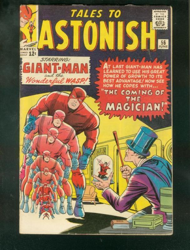 TALES TO ASTONISH #56 1964-GIANT MAN-WASP-MARVEL-SLVR A FN