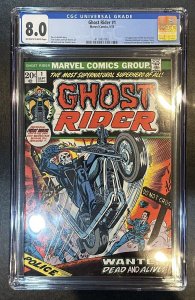 (1973) GHOST RIDER #1 1st Appearance Daimon Hellstom! CGC 8.0 OW/WP!