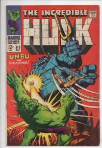 HULK #110, VF+, Incredible, Ka-Zar, Severin, Umbu, 1968, more Hulk in store