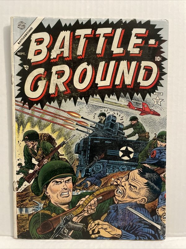 Battle Ground #1 Joe Maneely Cover Early Reinmann Art 1954 Atlas