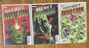 Secret Invasion #1,2,3 2022 NM Lot Marvel Comics Mobili + Bellaire