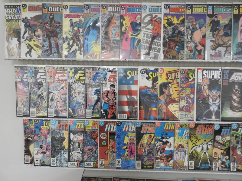 Huge Lot of 140+ Comics W/ New Teen Titans, Superman, Superboy Avg. VF- Cond.