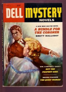 PULP:  DELL MYSTERY NOVELS 1955 #1-BRETT HALLIDAY-STANLEY CVR VG/FN