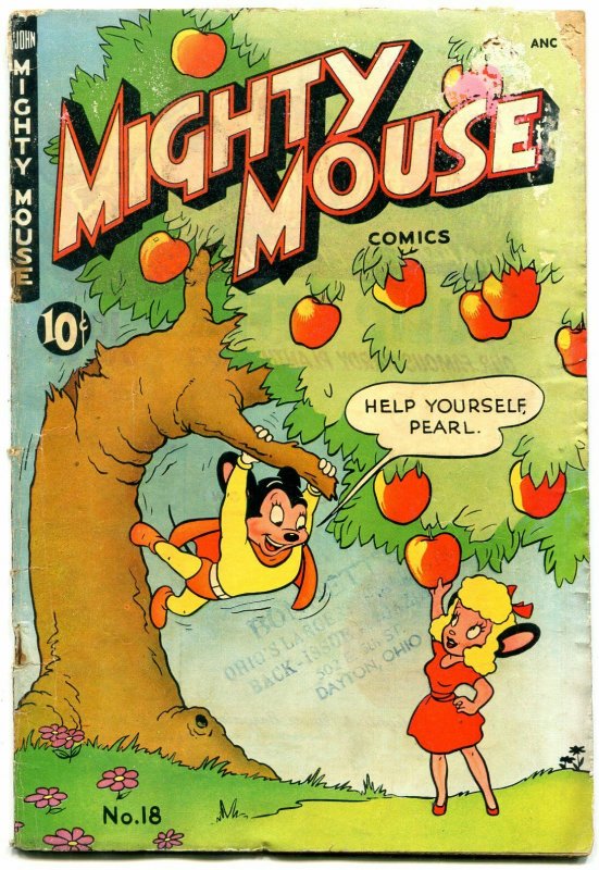 MIGHTY MOUSE #18 1950-ST JOHN COMICS-APPLE TREE COVER-fair FR 