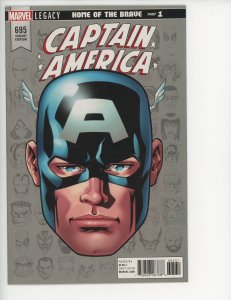 Captain America 695 Legacy Face Variant 9.0 (our highest grade)