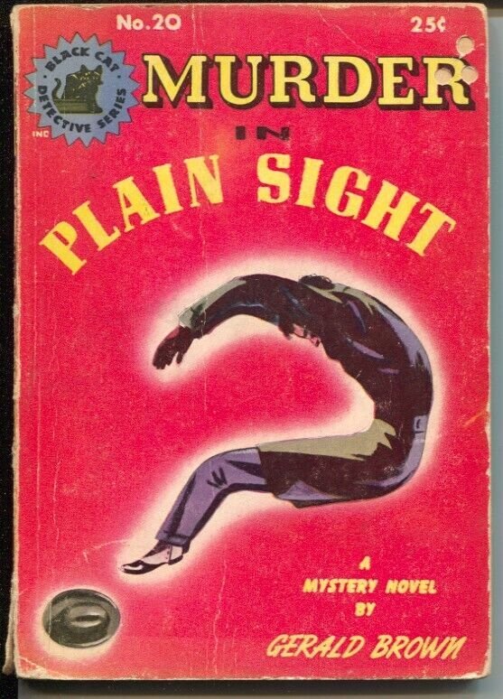-Black Cat Mystery Series #20 1945-Murder in Plain Sight-Gerald Brown-G/VG