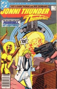 Jonni Thunder #4 A.K.A. Thunderbolt DC Comics Newsstand 08/85 (VG 4.0/Stock Pic)