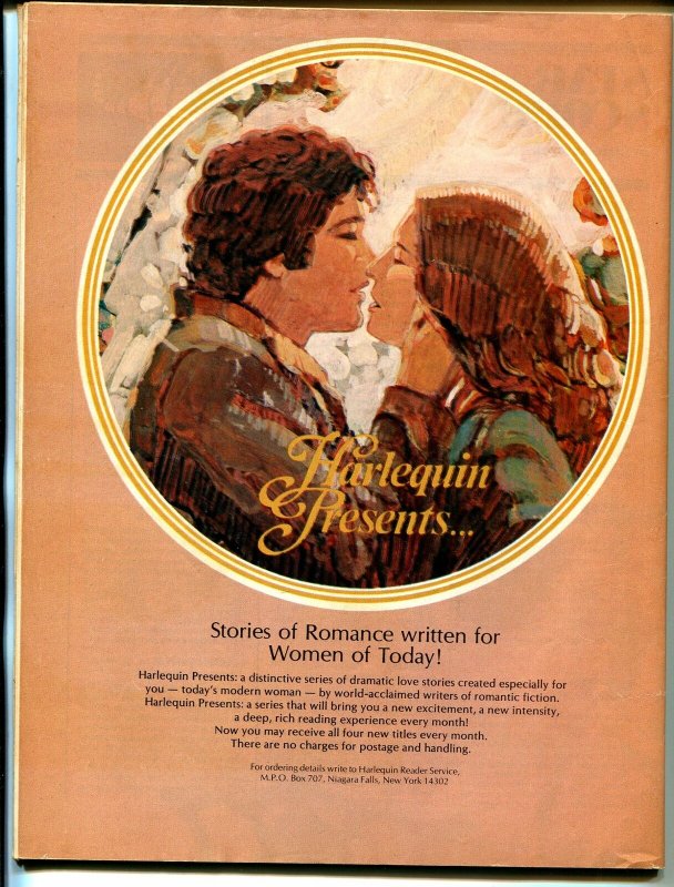 Harlequin 10/1978-romantic pulp fiction-based on paperback books-VG/FN