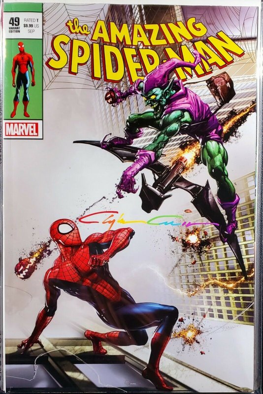 ? Amazing Spider-man #49 ? INFINITY  SIGNATURE Clayton Crain homage McFarlane