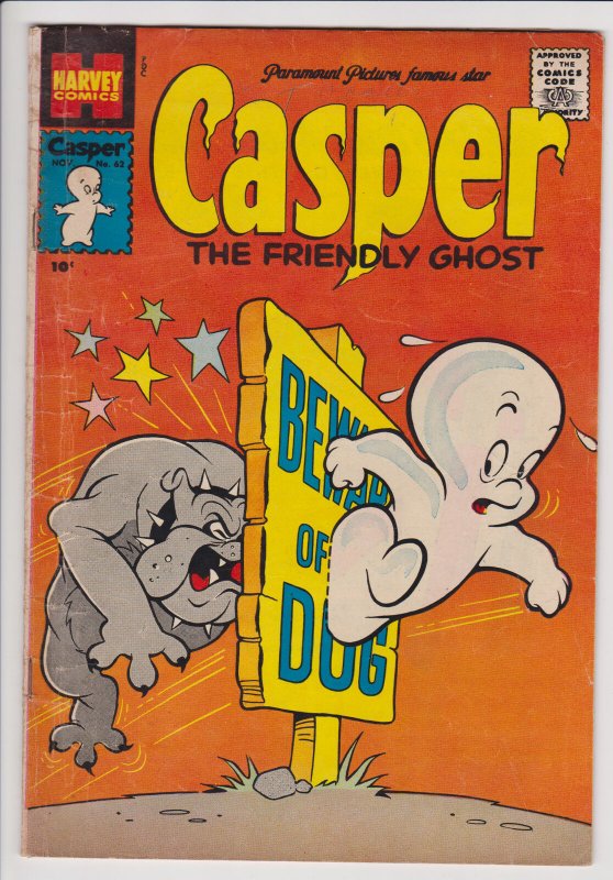 Casper the Friendly Ghost #62 (Nov 1957) GD/VG Harvey