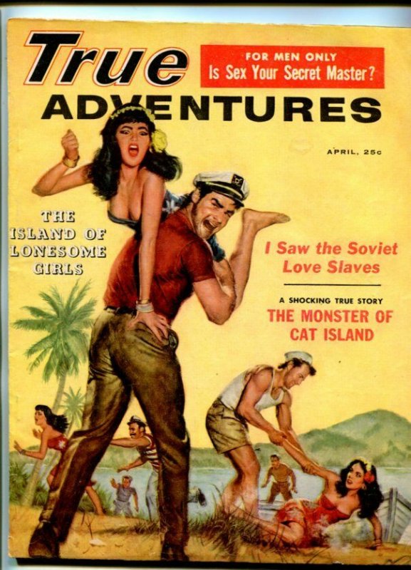 TRUE ADVENTURES-APR-1959-PULP FICTIONSPICY-LOVE SLAVES-CHEESECAKE-SAUNDERS-fn