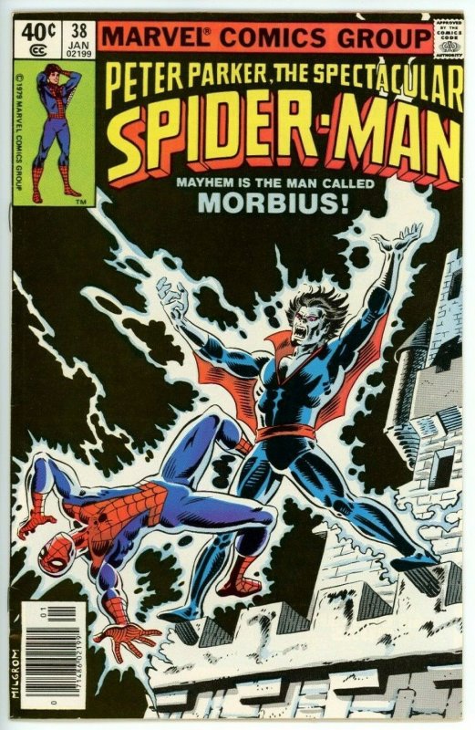 Spectacular Spider-Man #38 (1976) - 6.5 FN+ *Great Morbius Cover*