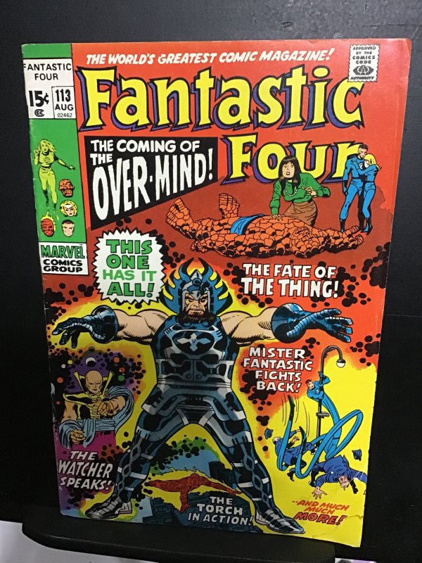 Fantastic Four #113 (1971)  1st Overmind,, The Watcher! Affordable grade VG+