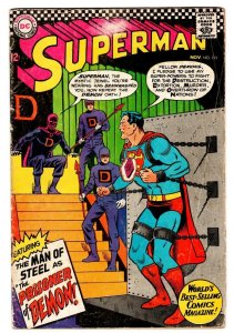 SUPERMAN #191 1966-DC COMICS-CHAINS COVER THE DEMON VG