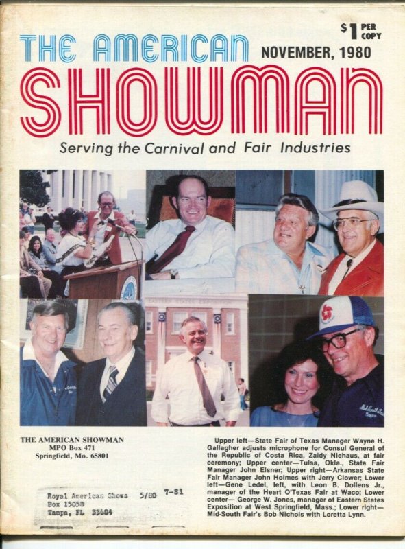 American Showman 11/1980-Carnival & Fair industry mag-space age amusement rid...