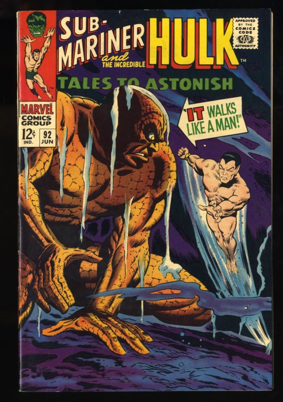 Tales To Astonish #92 VF- 7.5 Sub-Mariner and the Hulk! Silver Surfer!