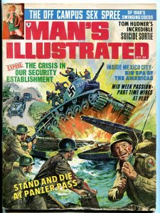 Man's Illustrated Magazine September 1968- Nazi tank cover- Sin Spa of Americas 