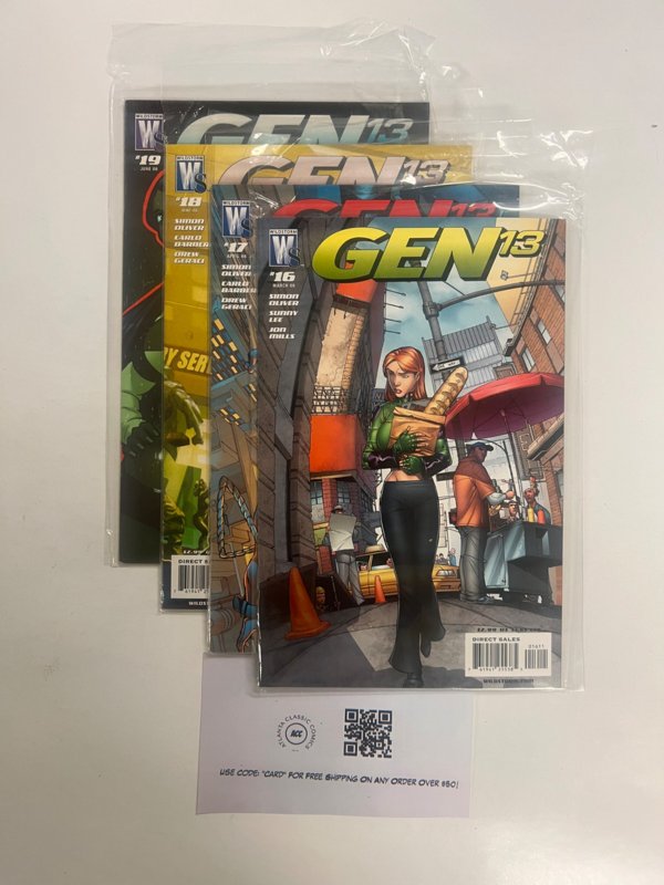 4 Gen 13 Wildstorm Comic Books # 16 17 18 19 35 JS27