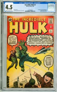 The Incredible Hulk #3 (1962) CGC 4.5! 1st Appearance of the Ringmaster!