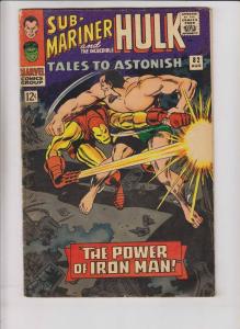 Tales To Astonish #82 VG namor the sub-mariner vs iron man - hulk - jack kirby