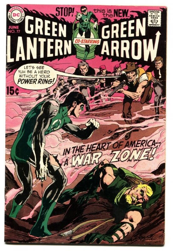 Green Lantern #77 1970-dc Comics-green Arrow-adams Art  VF+