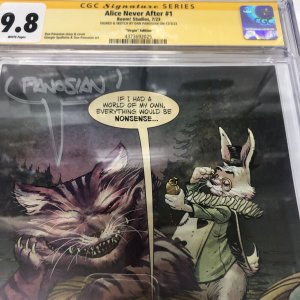 Alice Never After (2023) # 1 (CGC 9.8 SS) Signed & Sketch Dan Ponasion Census =1