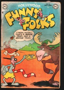 Funny Folks #53 1955-DC-Mouse trap gag cover-Light stain back cover-rusty sta...