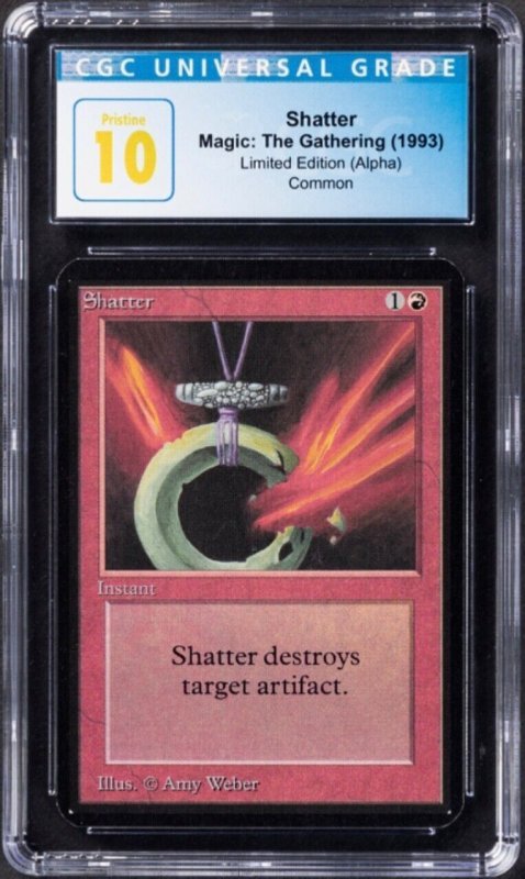 Magic the Gathering, Shatter, Alpha, CGC 10 *PRISTINE*, Common