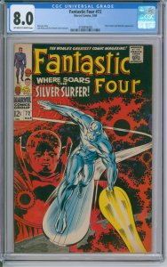 Fantastic Four #72 CGC 8.0 1968 Marvel Silver Surfer