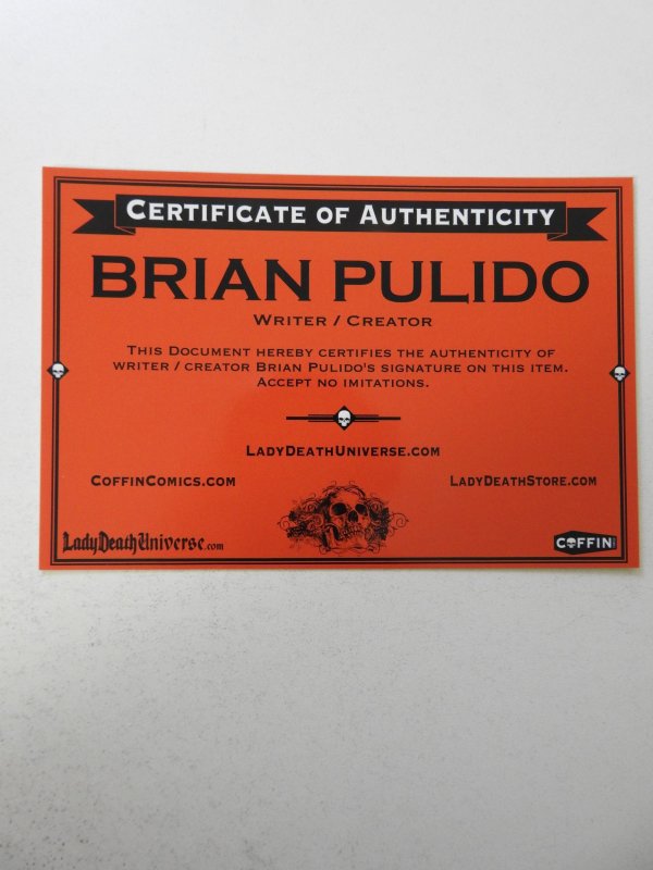 Lady Death: Pin Ups Holidaze Edition (2014) NM Condition! Signed W/ COA!