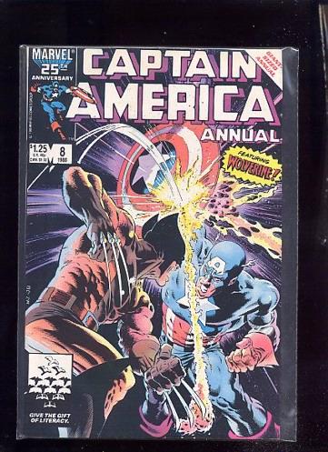Captain America Annual 8  VF/NM Wolverine appearance!