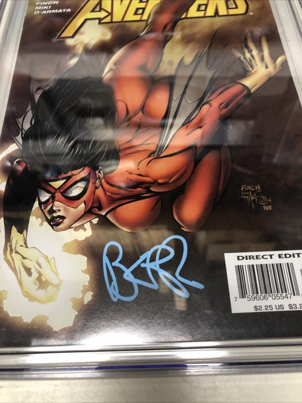 New Avengers (2005) # 4 (CGC 9.8 SS)  Signed Michael Bendis • Marvel Comics •