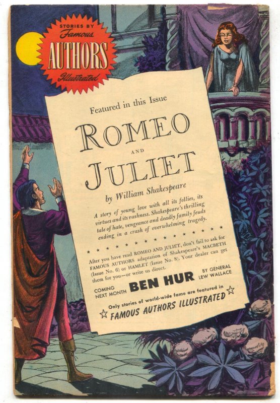 Stories by Famous Authors Illustrated #10 1950- ROMEO & JULIET VG-