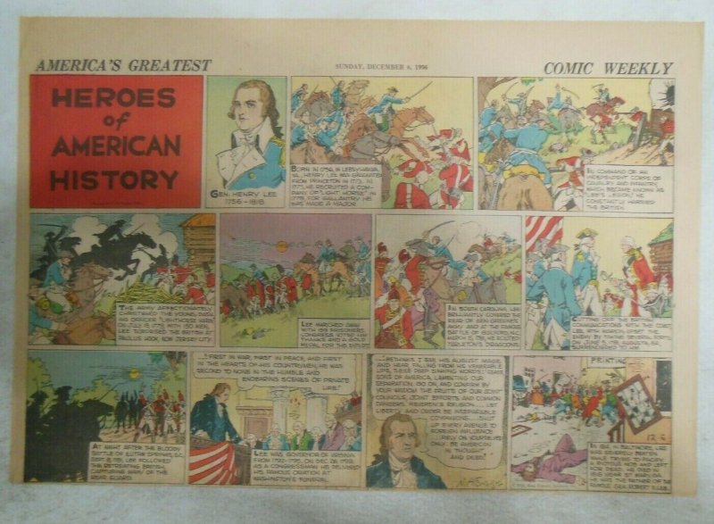 Heroes of American of History by N Afonsky from 12/6/1936 Size: 11 x 15 inches